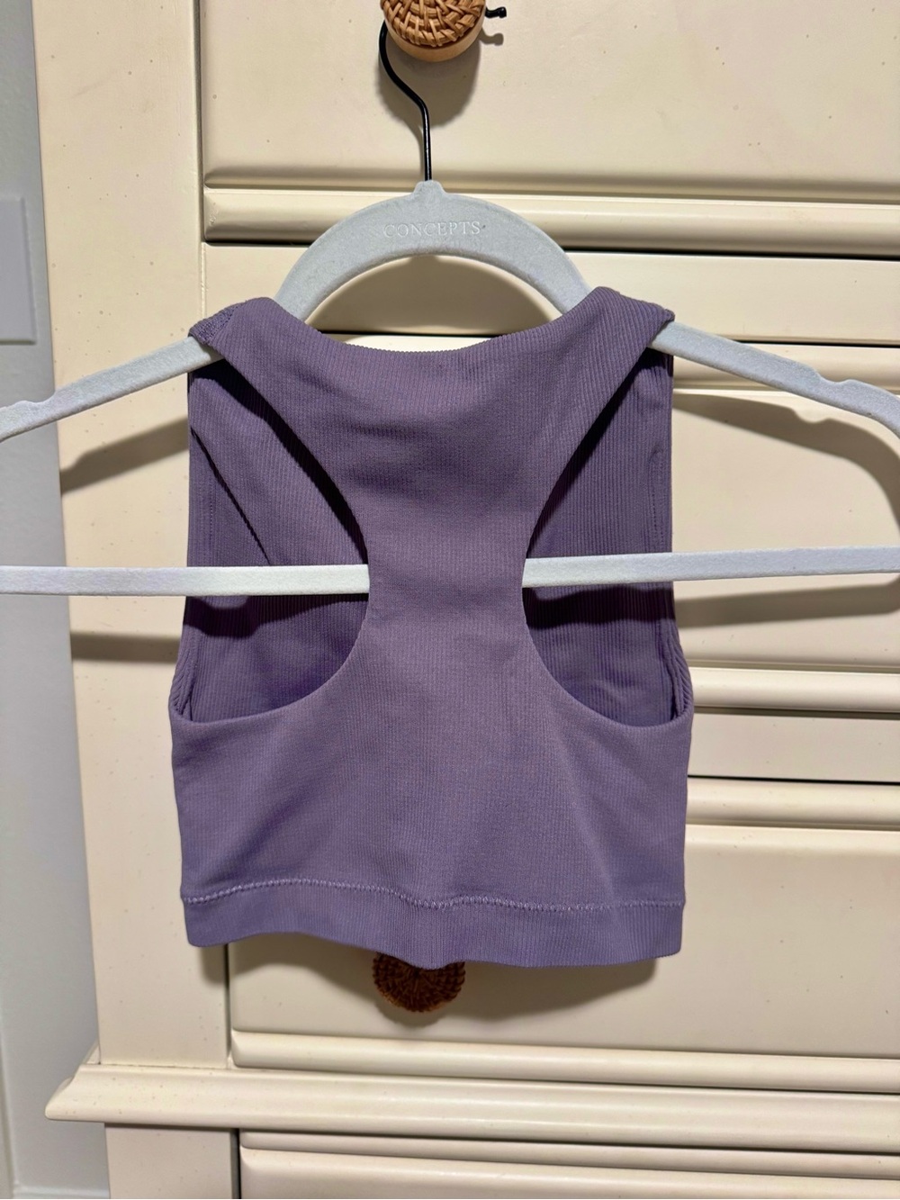 SET Active Sculptflex Ribbed Racerback Crop Top Purple Size Small - Picture 3 of 4